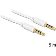 Delock 83443 Kabel Stereo Jack 3,5 mm 4-pins male > male 5 m