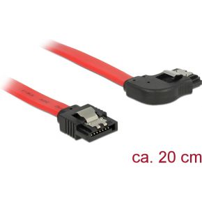 Delock 83967 SATA 6 Gb/s Kabel recht naar haaks 20cm rood