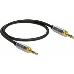 DeLOCK 85784 audio kabel 0,5 m 3.5mm Zwart, Grijs