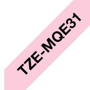Brother TZE-MQE31 Zwart op roze TZe labelprinter-tape
