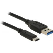 DeLOCK 83870 USB klabel USB3.1-C/USB3.1-A 1m USB A USB C  Zwart