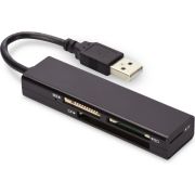 Ednet-85241-USB-2-0-Zwart-geheugenkaartlezer