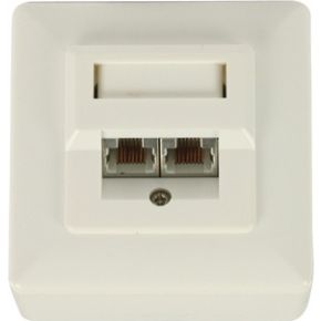 Valueline Rj45 Wandcontactdoos Met 2 Netwerkverbindingen valueline kopen in de aanbieding