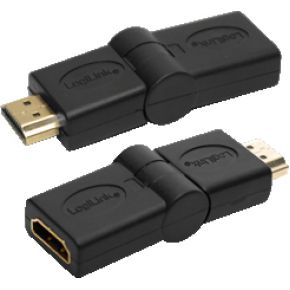 LogiLink AH0011 HDMI HDMI Zwart kabeladapter/verloopstukje scharnier