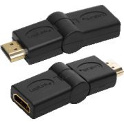 LogiLink AH0011 HDMI HDMI Zwart kabeladapter/verloopstukje scharnier
