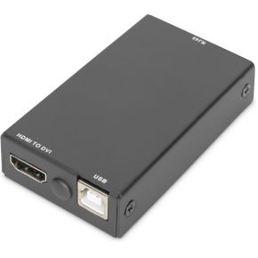 Digitus DS-51202 video kabel adapter RJ-45 HDMI + USB Zwart