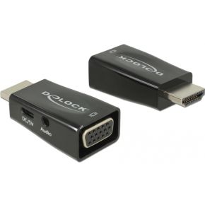 Delock 65901 Hdmi A Vga 35 Mm Audio Zwart Kabeladapterverloopstukje delock kopen in de aanbieding Delock 65901 Hdmi A Vga 35 Mm Audio Zwart Kabeladapterverloopstukje delock kopen in de aanbieding