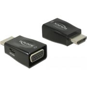 DeLOCK 65902 HDMI A VGA Zwart kabeladapter/verloopstukje