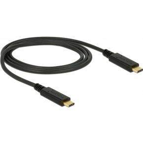 DeLOCK 83661 1m USB C USB C Mannelijk Mannelijk Zwart USB-kabel