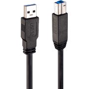 Lindy 43098 10m USB A USB B Mannelijk Mannelijk Zwart USB-kabel