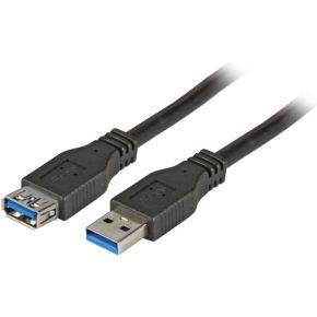 EFB Elektronik K5268SW.3 3m USB A USB A Mannelijk Vrouwelijk Zwart USB-kabel