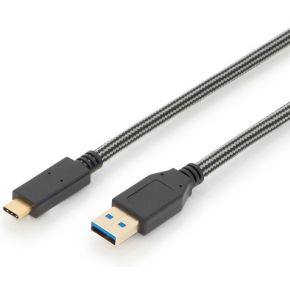 Assmann Electronic 84309 1M Usb C A Mannelijk Zwart Kabel assmann kopen in de aanbieding