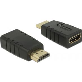DeLOCK 63320 1 x HDMI-A 19 pin 1 x HDMI-A 19 pin Zwart kabeladapter/verloopstukje