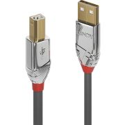 Lindy 36644 5m USB A USB B Mannelijk Vrouwelijk Grijs USB-kabel