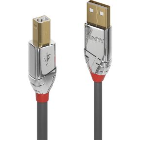 Lindy 36645 7.5m USB A USB B Mannelijk Vrouwelijk Grijs USB-kabel
