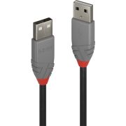 Lindy-36694-3m-USB-A-USB-A-Mannelijk-Mannelijk-Zwart-Grijs-USB-kabel