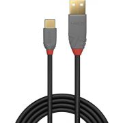 Lindy-36885-0-5m-USB-A-USB-C-Mannelijk-Mannelijk-Zwart-Grijs-USB-kabel