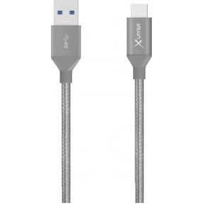 XLayer PREMIUM USB 3.0 zu Type C kabel grijs 1.2 m