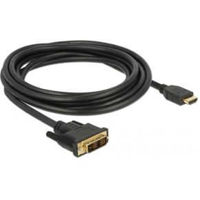 Delock 85585 HDMI naar DVI 18+1 kabel bidirectioneel 3 m