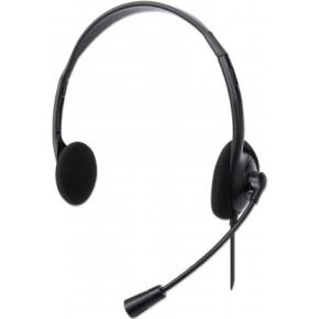 Manhattan 179898 hoofdtelefoon/headset Hoofdband USB Type-A Zwart