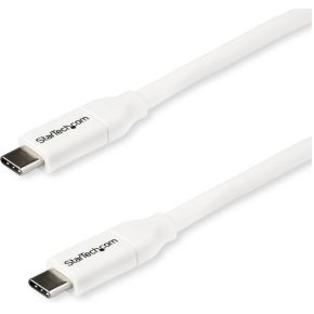 StarTech.com USB-C naar USB-C kabel met 5A/100W Power Delivery M/M wit 2 m USB-IF certificatie
