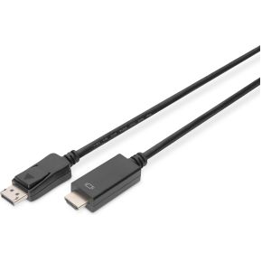 ASSMANN Electronic AK-340303-010-S 1m HDMI Type A (Standard) DisplayPort Zwart video kabel adapter