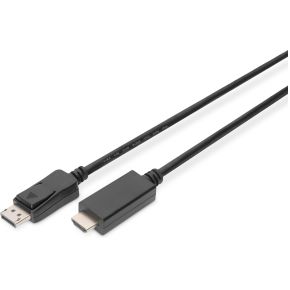 ASSMANN Electronic AK-340303-030-S 3m HDMI Type A (Standard) DisplayPort Zwart video kabel adapter