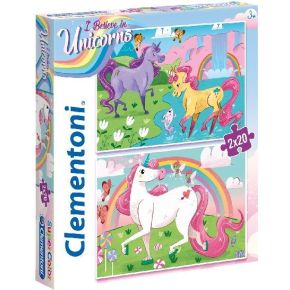 Clementoni Puzzel Unicorn 2X20 St clementoni kopen in de aanbieding