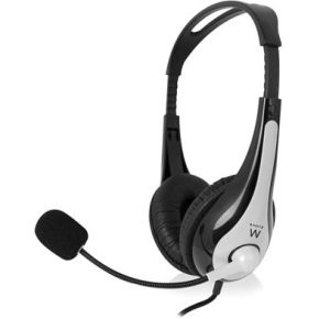 Ewent EW3562 Stereofonisch Hoofdband Zwart, Zilver hoofdtelefoon