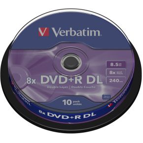 DVDDL+R Verbatim 8x 10st. Cakebox