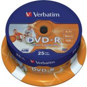 Verbatim DVD-R 16X 25st. Spindle Printable