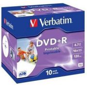 DVD+R Verbatim 16X 10st. Jewelcase Printable