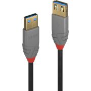 Lindy-36760-0-5m-USB-A-USB-A-Mannelijk-Vrouwelijk-Zwart-USB-kabel