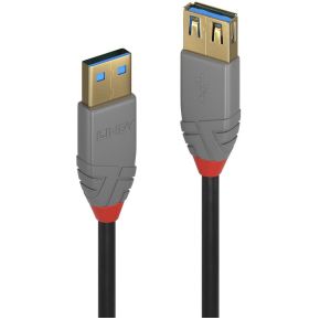 Lindy 36761 1m USB A USB A Mannelijk Mannelijk Zwart USB-kabel