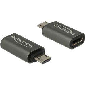 DeLOCK 65927 USB 2.0 Micro-B USB Type-C Antraciet kabeladapter/verloopstukje