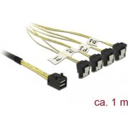 DeLOCK-85685-1-x-Mini-SAS-HD-SFF-8643-4-x-SATA-7-pin-Zwart-Geel-kabeladapter-verloopstukje