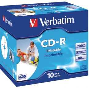 Verbatim CD-R 52x 10st. Jewelcase Printable