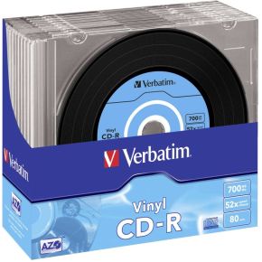 Verbatim CD-R 48x 10st. Slimline Vinyl