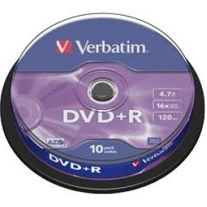 Verbatim DVD+R 16X 10st. Spindle