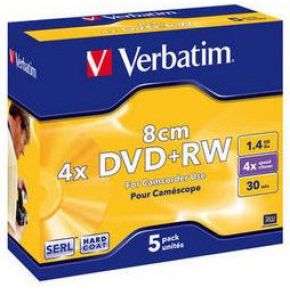 Dvdrw Verbatim 8Cm 4X 5St Jewelcase verbatim kopen in de aanbieding