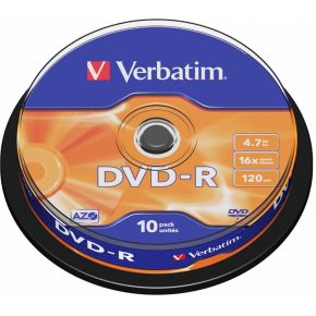 DVD-R Verbatim 16X 10st. Spindle