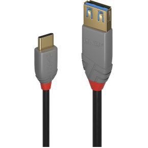 Lindy 36895 0.15m USB-A Vrouwelijk naar USB-C Mannelijk USB-kabel