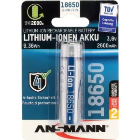 Ansmann Li-Ion Akku 18650 Oplaadbare batterij Lithium-Ion (Li-Ion)