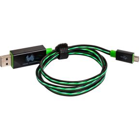 Realpower Usb Amicro B 075M A Micro B Mannelijk Zwart Groen Kabel realpower kopen in de aanbieding