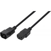 LogiLink CP091 electriciteitssnoer Zwart 1,8 m C14 stekker C13 stekker