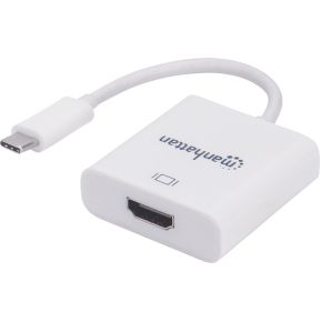 Manhattan 152921 kabeladapter/verloopstukje USB 3.1 Gen 2 Type-C HDMI Wit