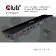 CLUB3D-cac-1564-Docking-USB-3-1-3-1-Gen-2-Type-C-Zwart