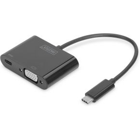 Assmann Electronic Da 70857 Kabeladapterverloopstukje Usb C Vga C Zwart assmann kopen in de aanbieding
