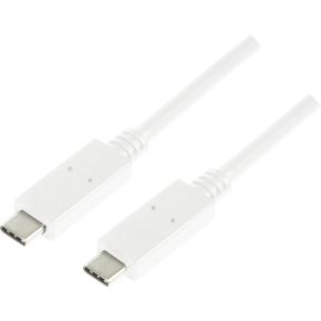 LogiLink CU0131 USB-C kabel male-male 1,0m Wit
