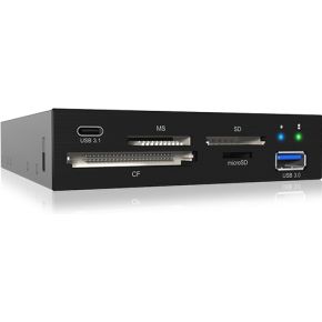 ICY BOX IB-865a geheugenkaartlezer USB 3.2 Gen 1 (3.1 Gen 1) Intern Zwart